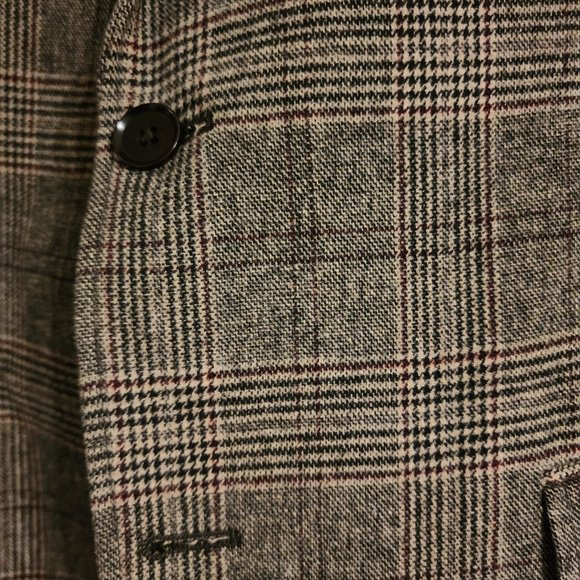 NWOT Banana Republic Men's Sport Coat Brown Plaid 42R Italian Fabric TailoredFit - Picture 7 of 10